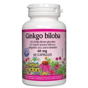 Гинко Билоба 60 mg, 60 капсули, стимулира кръвооросяването на мозъка и крайниците 