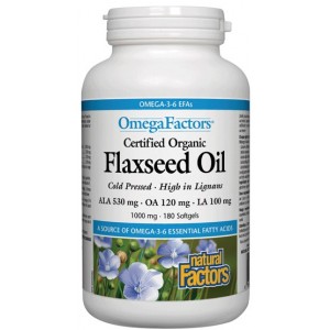 Ленено масло 1000 mg, 180 софтгел капсули, сертифицирано “Organic”