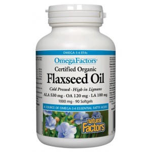 Ленено масло 1000 mg, 90 софтгел капсули, сертифицирано “Organic”